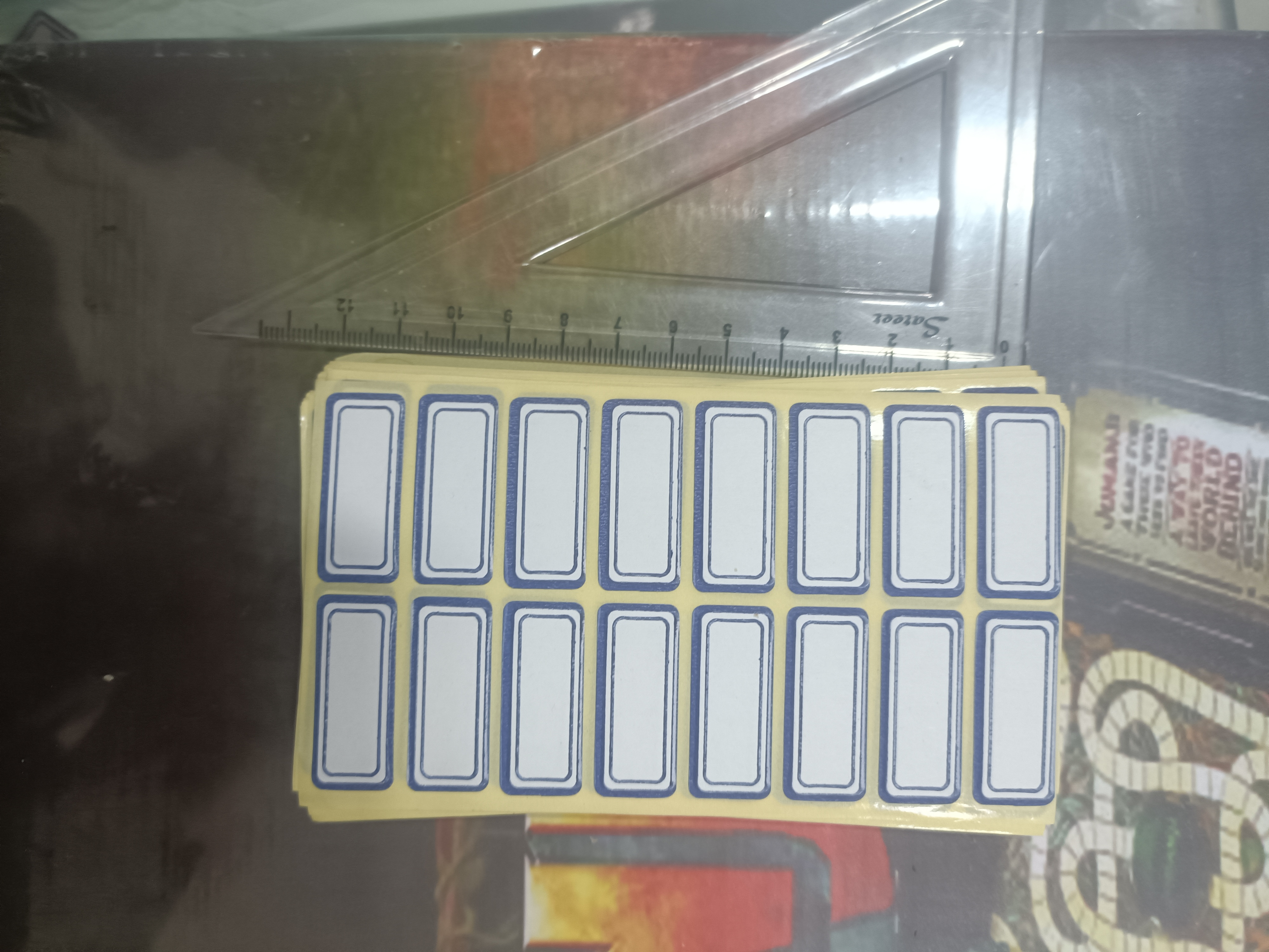 برچسب دور آبی 3 × 1 سانتی 16 عددی