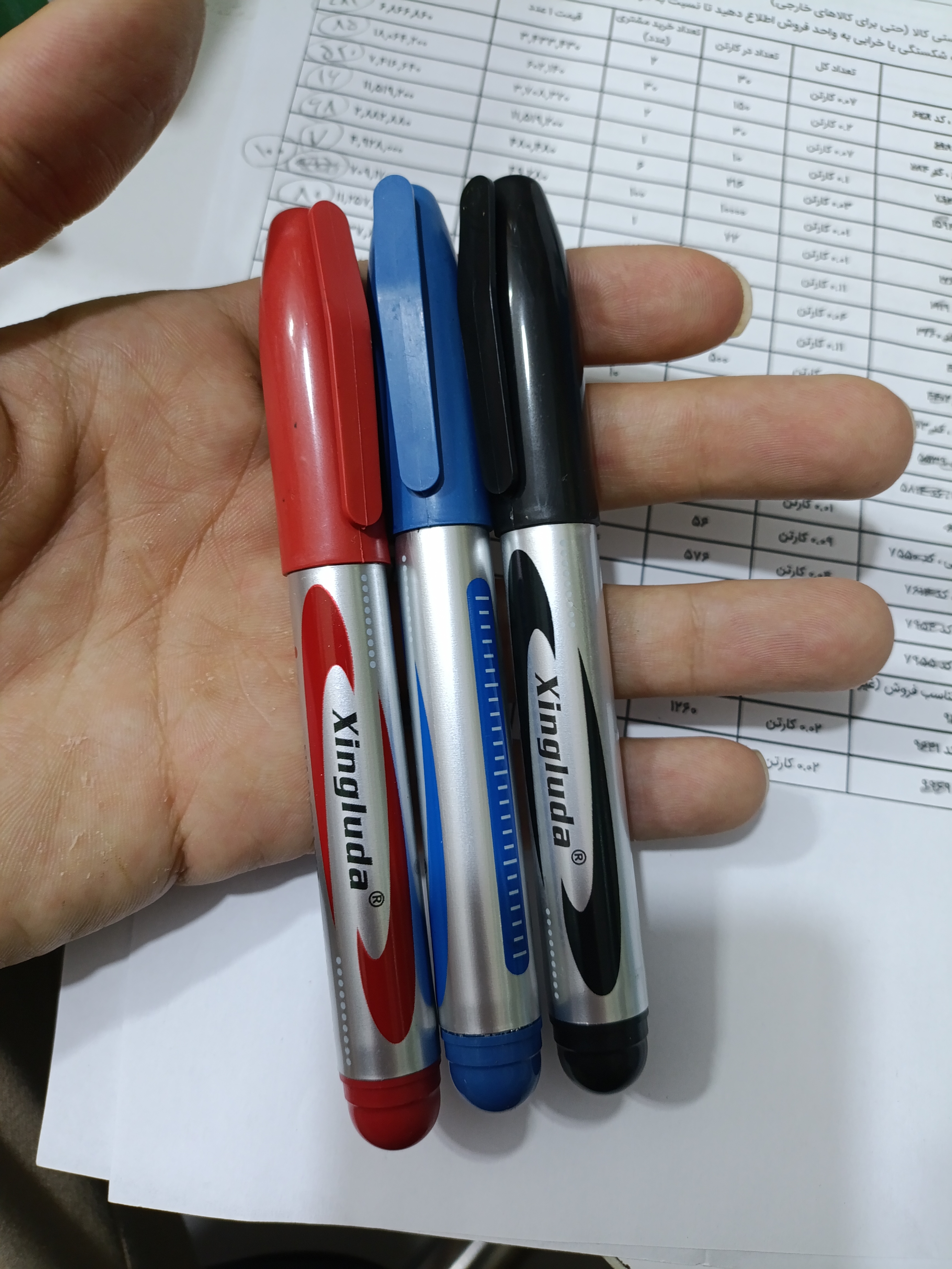 ماژیک رنگ ثابت  در  سه رنگ اصلی