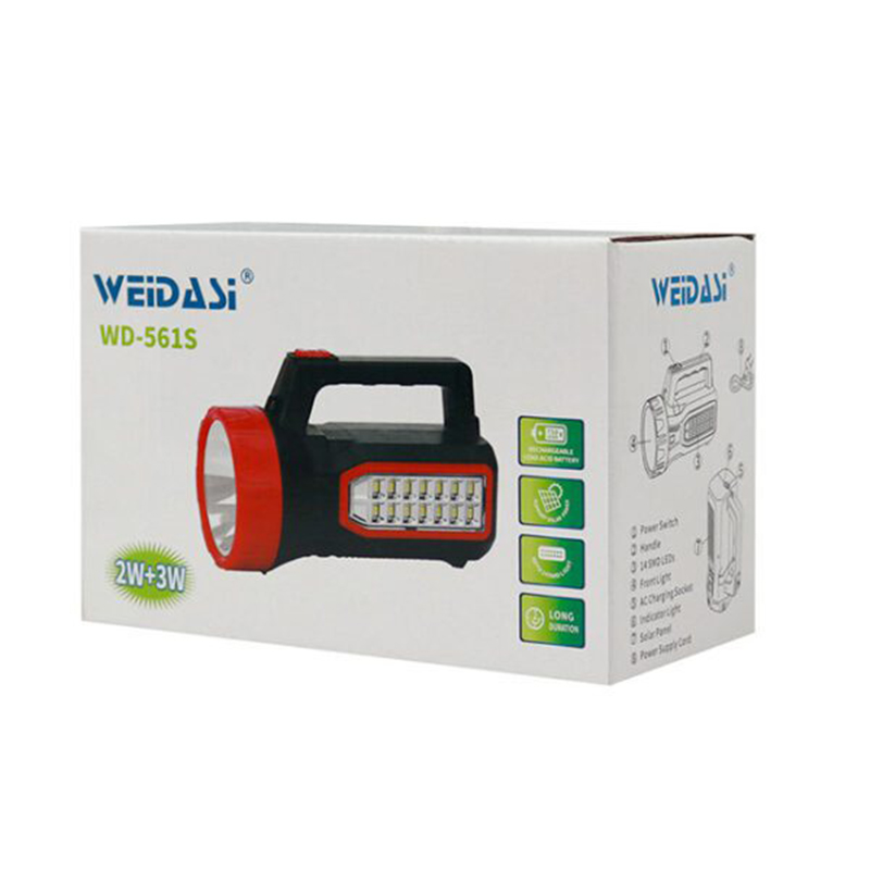 چراغ قوه و نورافکن شارژی خورشیدی ویداسی مدل WD561S(عمده)