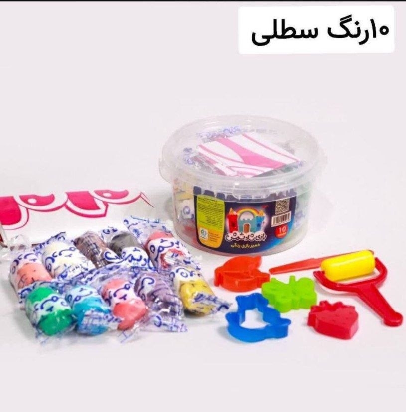 خمیر بازی ۱۰ رنگ سطلی