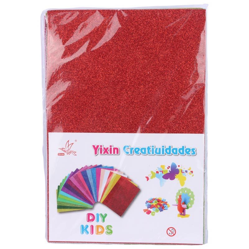 فوم رنگی اکلیلی چسب دار Yixin Diy Kids A4 بسته 10 عددی