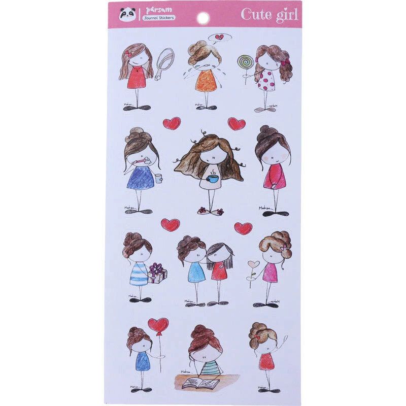 برچسب عروسکی طرح دختر لوس پارسام کد 1020329